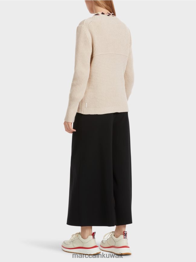 Marc Cain سترة صوف محبوكة في ألمانيا LVN0D61046 ملابس حليب اللوز