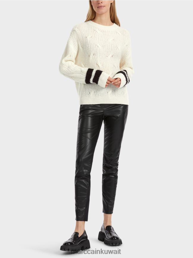 Marc Cain سترة - محبوكة في ألمانيا LVN0D61047 ملابس أبيض مصفر