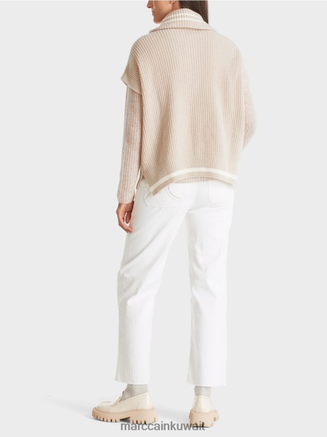 Marc Cain سترة بلا أكمام محبوكة في ألمانيا LVN0D61049 ملابس حليب اللوز