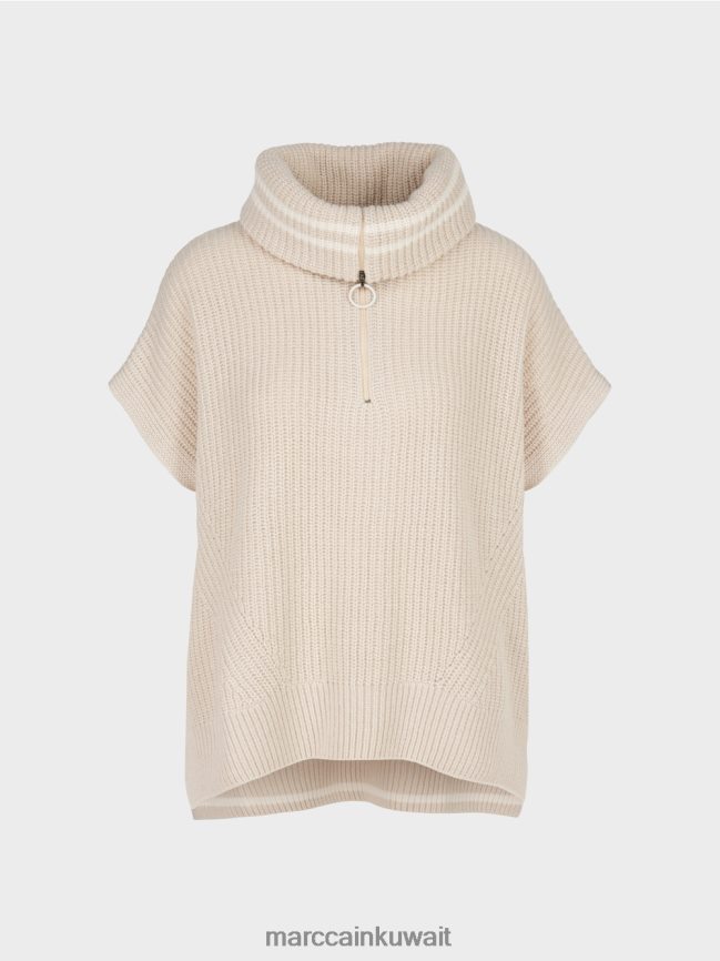 Marc Cain سترة بلا أكمام محبوكة في ألمانيا LVN0D61049 ملابس حليب اللوز