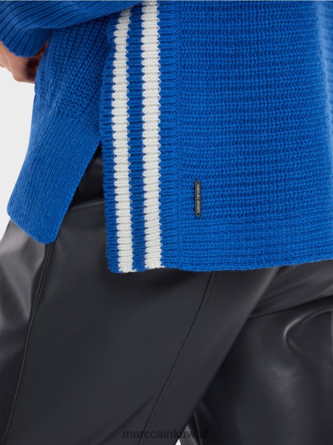 Marc Cain سترة صوف محبوكة في ألمانيا LVN0D61059 ملابس الأزرق الملكي الساطع