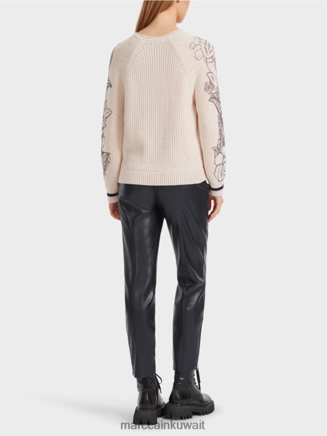 Marc Cain سترة بطبعة - محبوكة في ألمانيا LVN0D61063 ملابس اللوز زهر