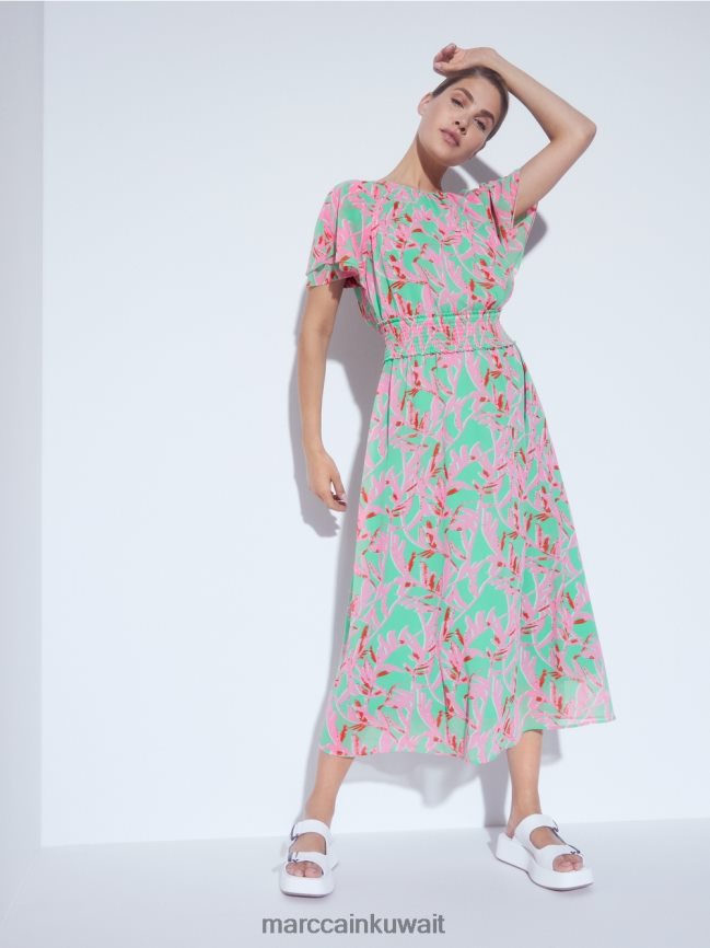 Marc Cain فستان بطبعة زهور LVN0D6106 ملابس اليشم مشرق