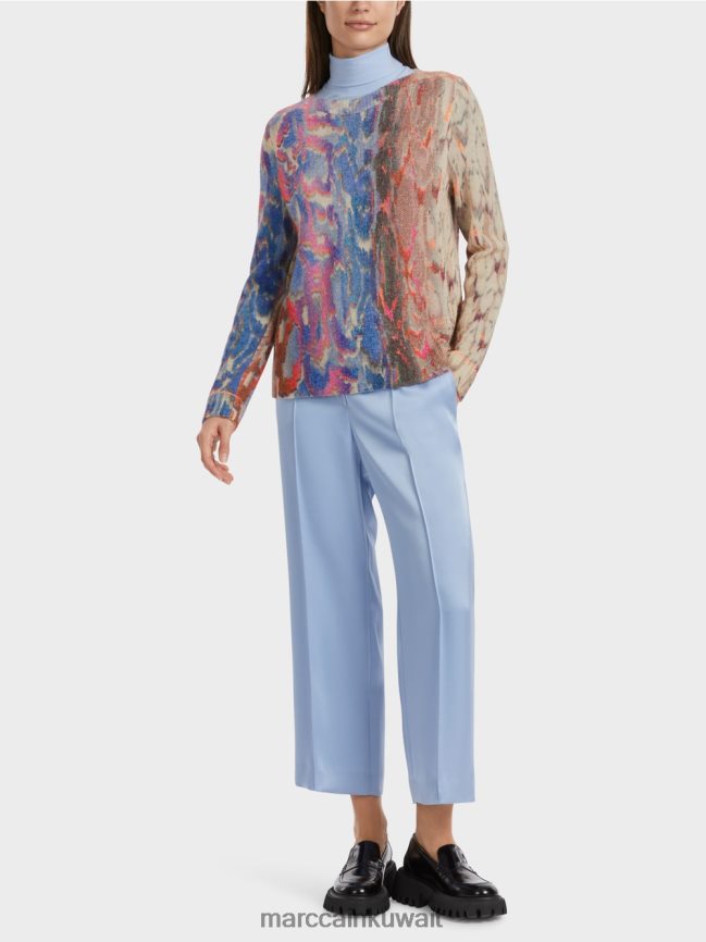 Marc Cain سترة ملونة محبوكة في ألمانيا LVN0D61081 ملابس سماء الصيف المظلمة