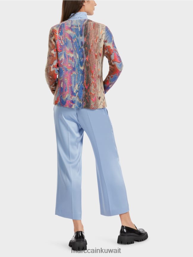 Marc Cain سترة ملونة محبوكة في ألمانيا LVN0D61081 ملابس سماء الصيف المظلمة