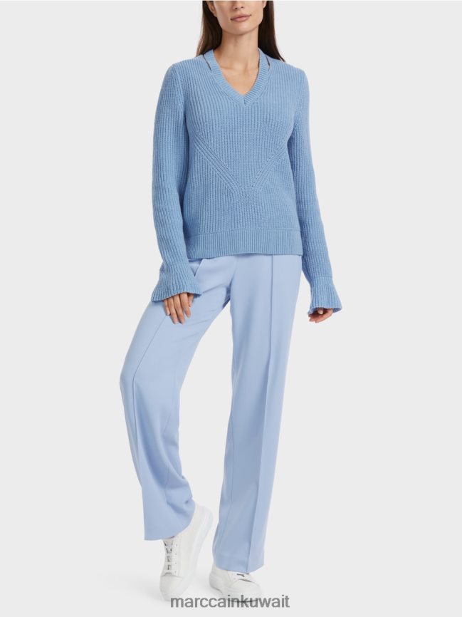 Marc Cain سترة أنيقة محبوكة في ألمانيا LVN0D61085 ملابس سماء الصيف المظلمة