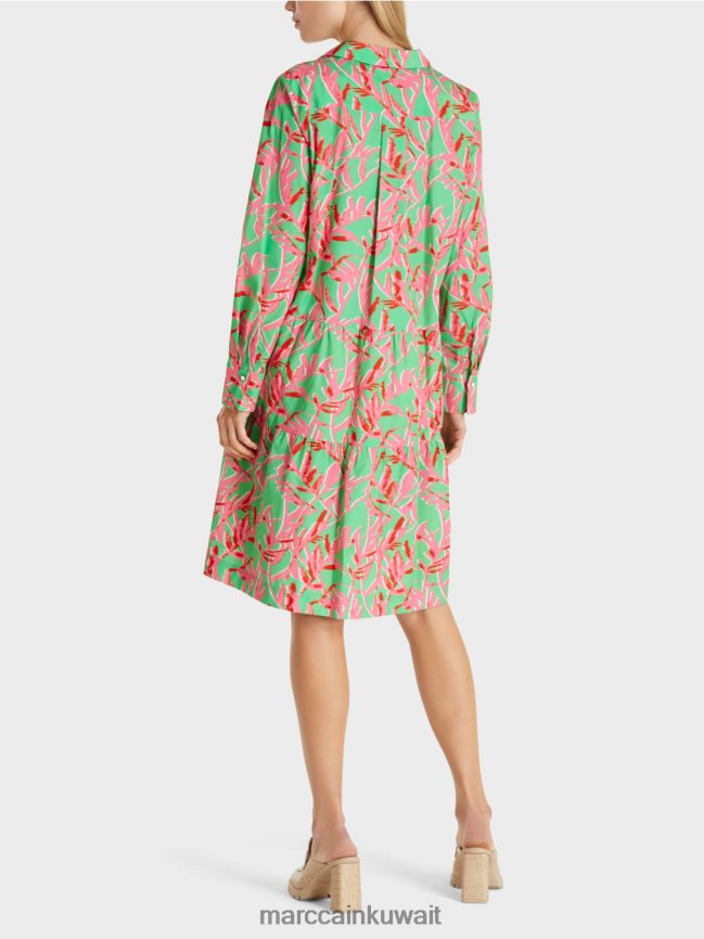 Marc Cain فستان ميدي مع طية صدر السترة LVN0D6108 ملابس اليشم مشرق