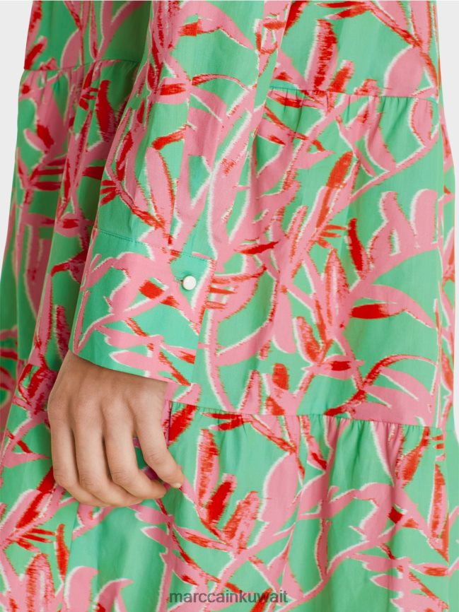 Marc Cain فستان ميدي مع طية صدر السترة LVN0D6108 ملابس اليشم مشرق