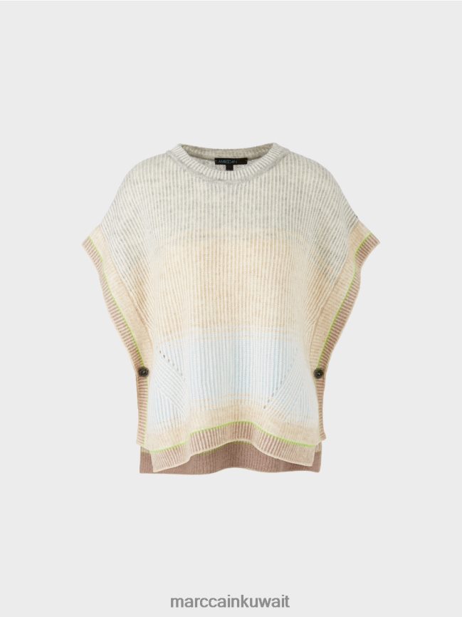 Marc Cain سترة علوية محبوكة في ألمانيا LVN0D61100 ملابس مسحوق ناعم أزرق