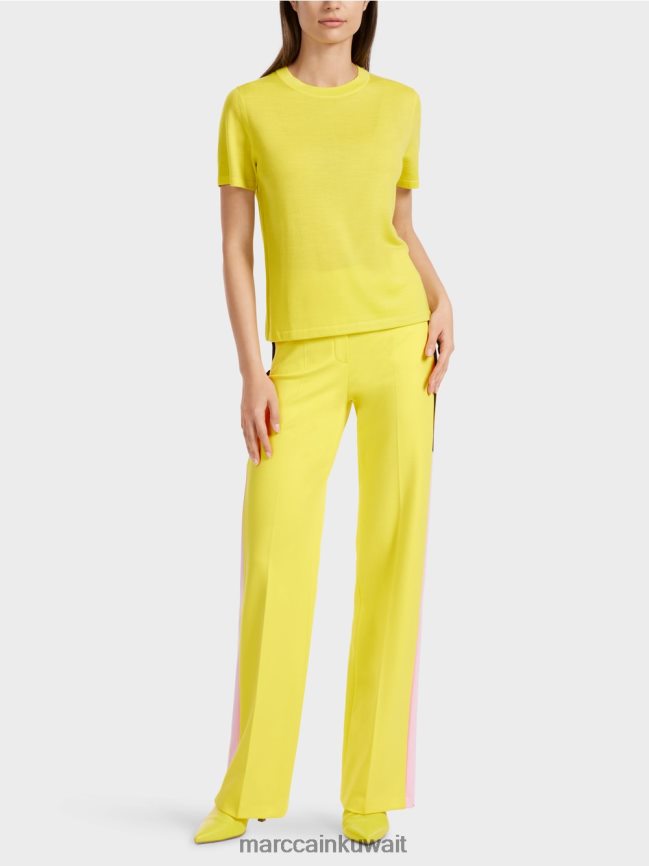 Marc Cain سترة "إعادة التفكير معًا" بأكمام قصيرة LVN0D61112 ملابس ليمون ناعم