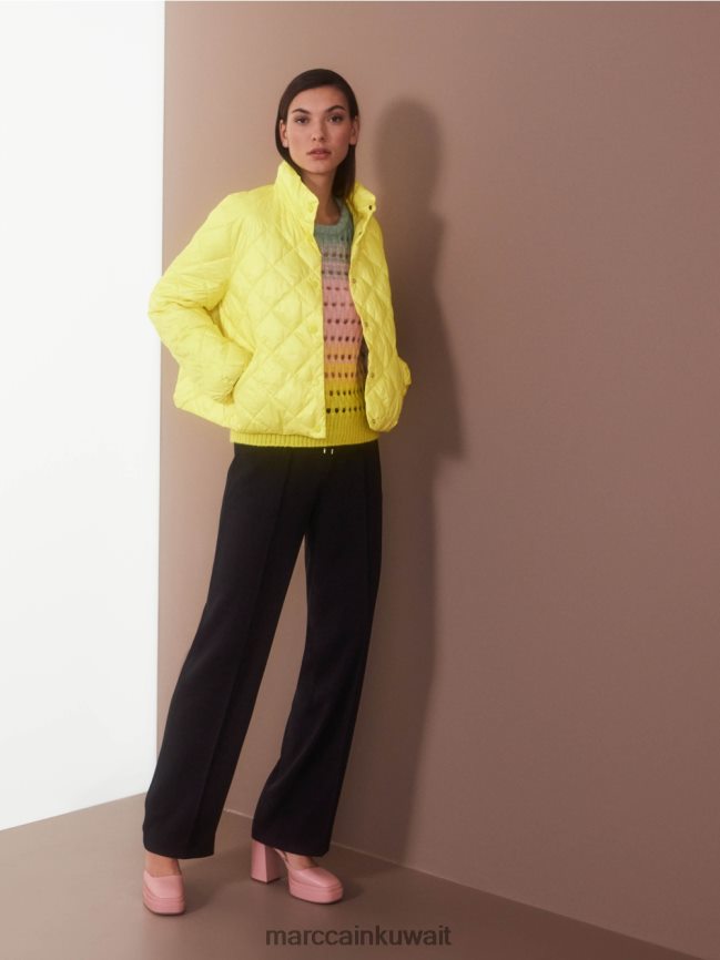 Marc Cain مخطط محبوك في سترة ألمانيا LVN0D61115 ملابس ليمون ناعم