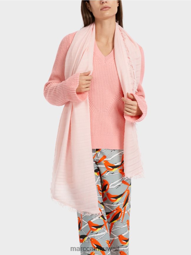 Marc Cain سترة أنيقة محبوكة في ألمانيا LVN0D61117 ملابس مسحوق وردي ناعم