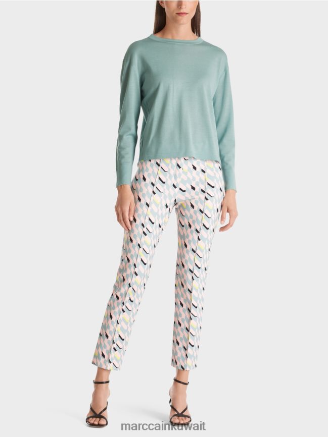 Marc Cain سترة "إعادة التفكير معًا". LVN0D61120 ملابس السماء الزرقاء الداكنة