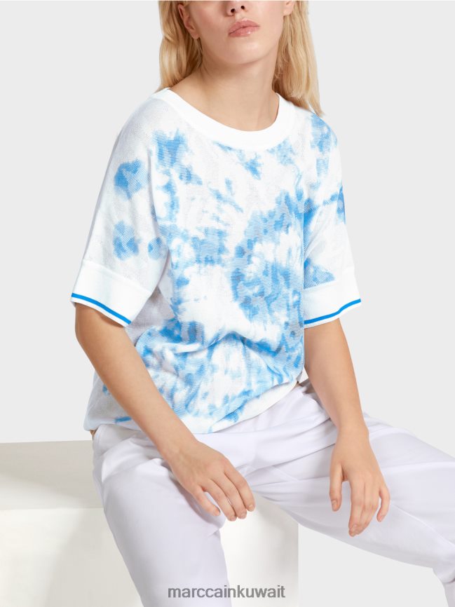 Marc Cain سترة الباتيك محبوكة في ألمانيا LVN0D61128 ملابس لاعب القفز بالمظلات الجديد