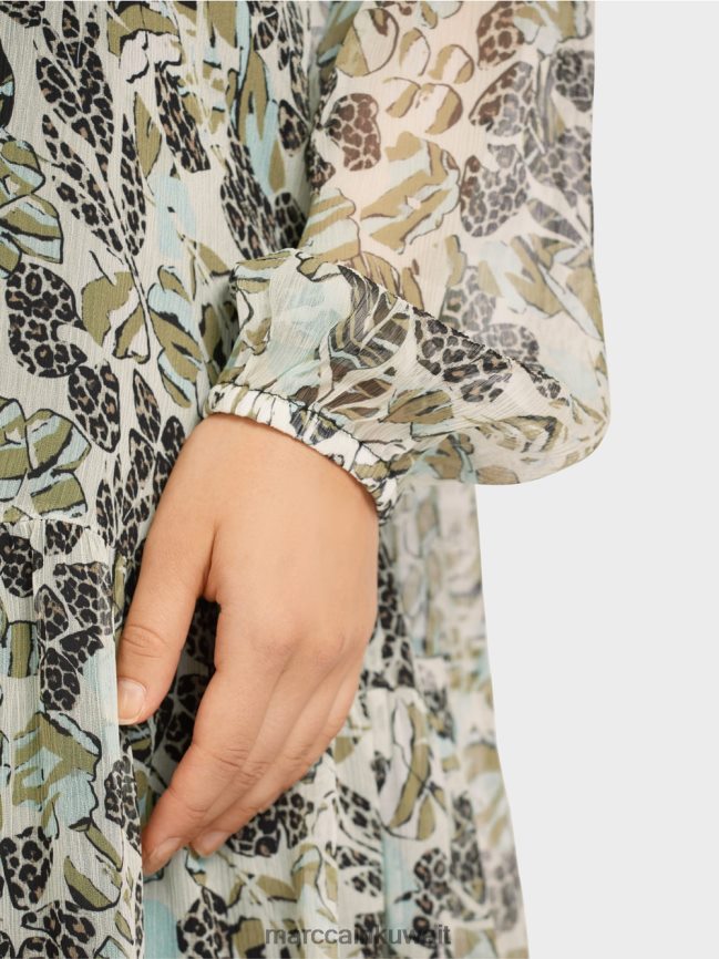 Marc Cain فستان خفيف الوزن من كريب الفيسكوز LVN0D6112 ملابس كوة ناعمة