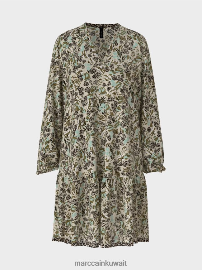 Marc Cain فستان خفيف الوزن من كريب الفيسكوز LVN0D6112 ملابس كوة ناعمة