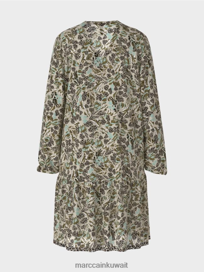 Marc Cain فستان خفيف الوزن من كريب الفيسكوز LVN0D6112 ملابس كوة ناعمة