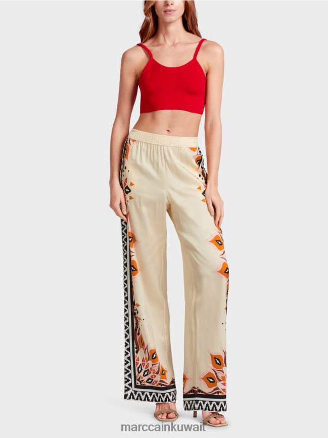 Marc Cain تمثال نصفي "إعادة التفكير معًا". LVN0D61133 ملابس أحمر عميق