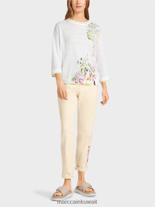 Marc Cain سترة الأزهار "محبوكة في ألمانيا" LVN0D61136 ملابس ليميد خفيف