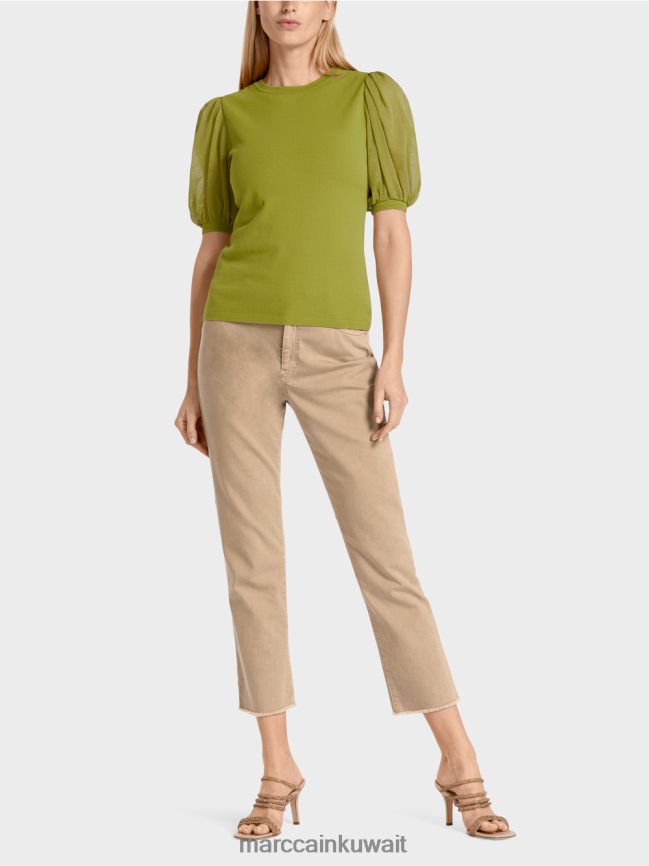 Marc Cain سترة أنثوية "إعادة التفكير معًا". LVN0D61145 ملابس زيتوني أخضر عميق