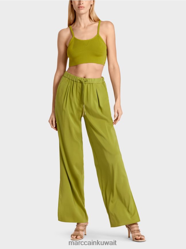 Marc Cain تمثال نصفي "إعادة التفكير معًا". LVN0D61150 ملابس زيتوني أخضر عميق