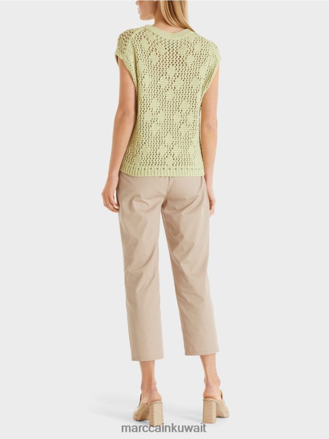 Marc Cain قمة محبوكة بلا أكمام LVN0D61162 ملابس نفس ناعم