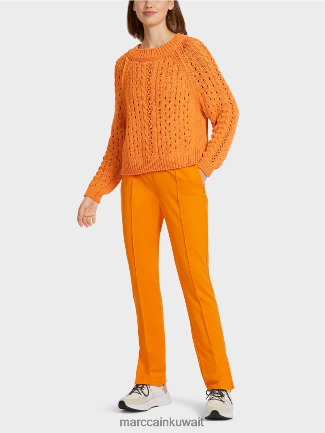 Marc Cain سترة منقوشة "محبوكة في ألمانيا" LVN0D61177 ملابس برتقالي مشرق