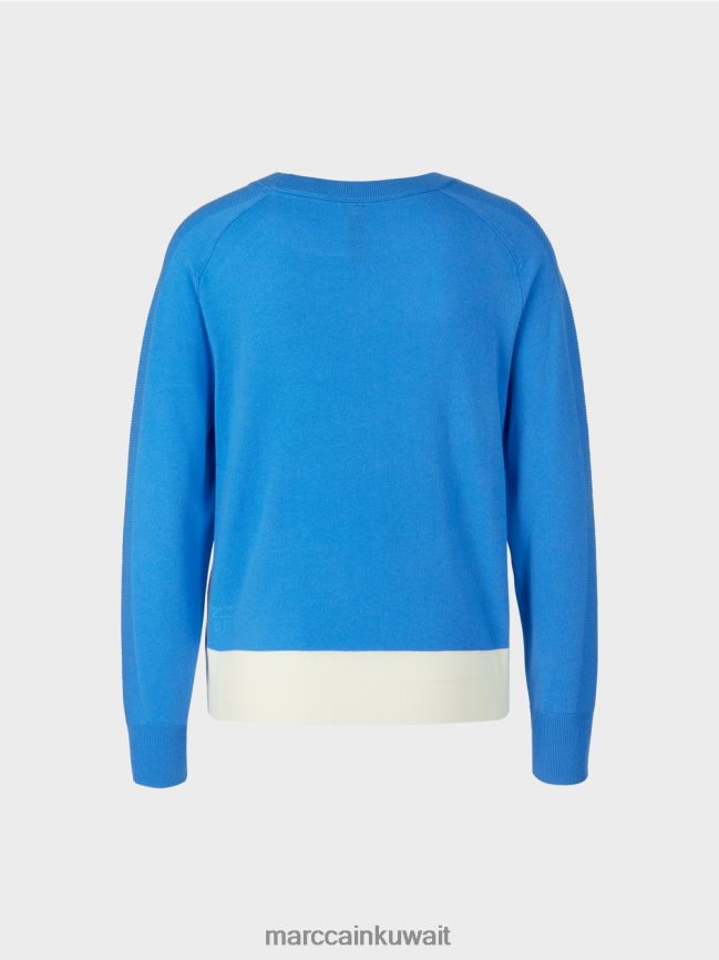 Marc Cain سترة في مزيج المواد الفاخرة LVN0D61185 ملابس أزور