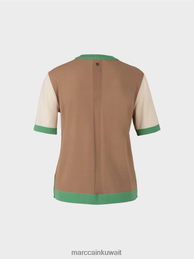 Marc Cain سترة متباينة الألوان بعبارة 