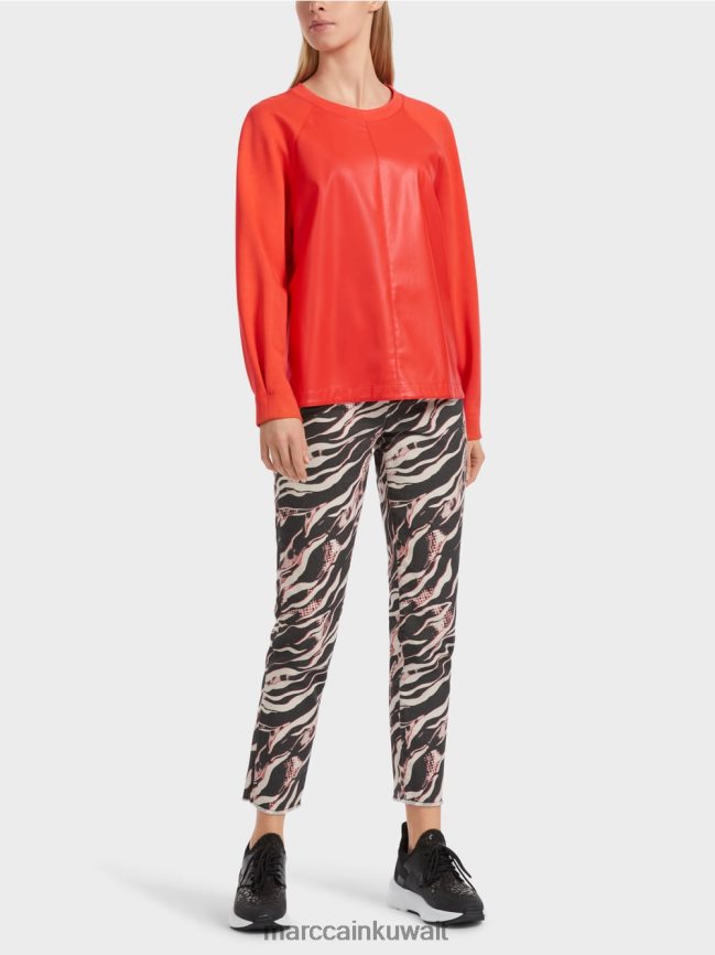 Marc Cain سترة راجلان مع مزيج من المواد LVN0D61223 ملابس كامباري