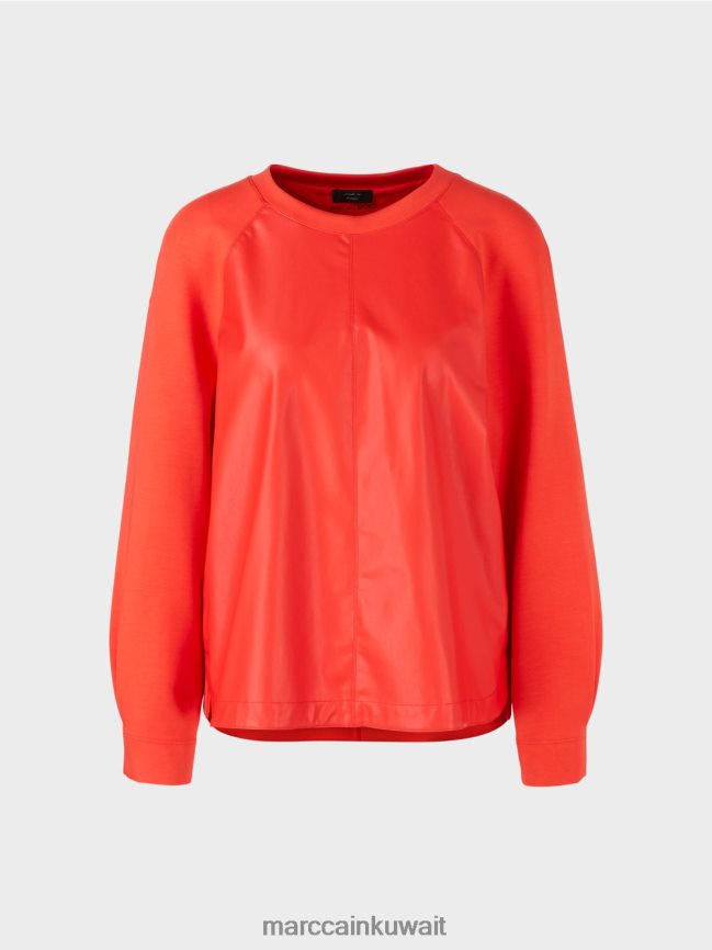 Marc Cain سترة راجلان مع مزيج من المواد LVN0D61223 ملابس كامباري