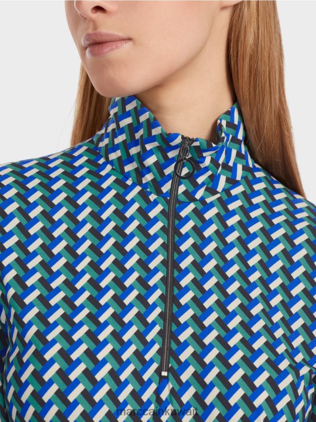 Marc Cain تي شيرت منقوش بياقة واقفة LVN0D61231 ملابس المينا