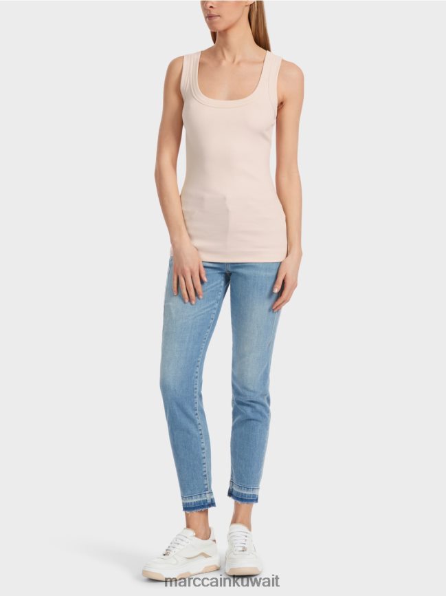 Marc Cain جزء علوي من القطن بدون أكمام LVN0D61235 ملابس اللوز زهر