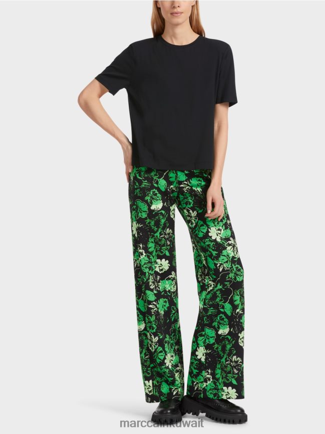 Marc Cain تي شيرت بقصة يشبه الصندوق LVN0D61247 ملابس أسود