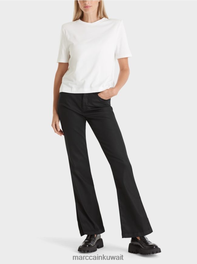 Marc Cain تي شيرت بقصة يشبه الصندوق LVN0D61250 ملابس أبيض