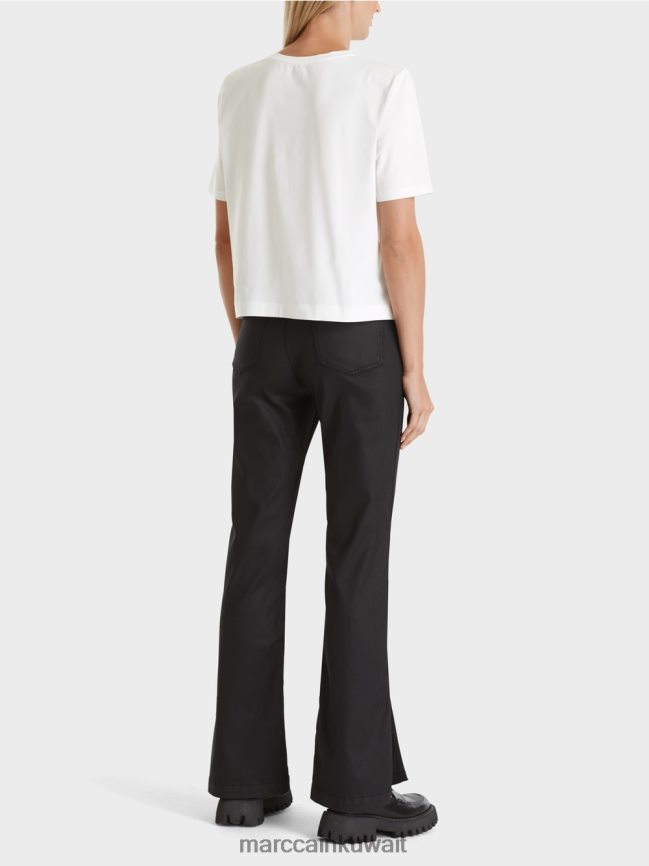 Marc Cain تي شيرت بقصة يشبه الصندوق LVN0D61250 ملابس أبيض