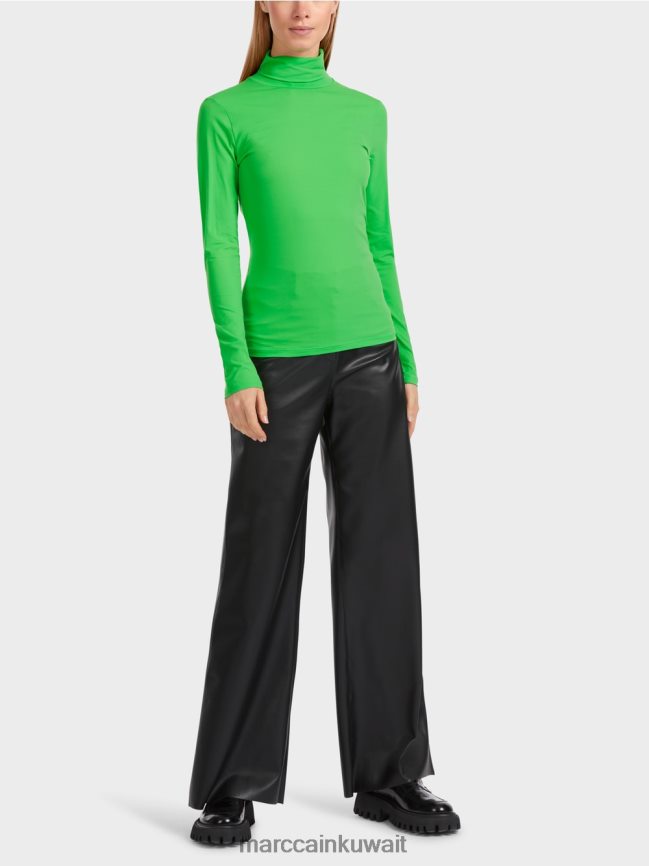 Marc Cain تي شيرت برقبة دائرية LVN0D61253 ملابس التفاح الأخضر الداكن