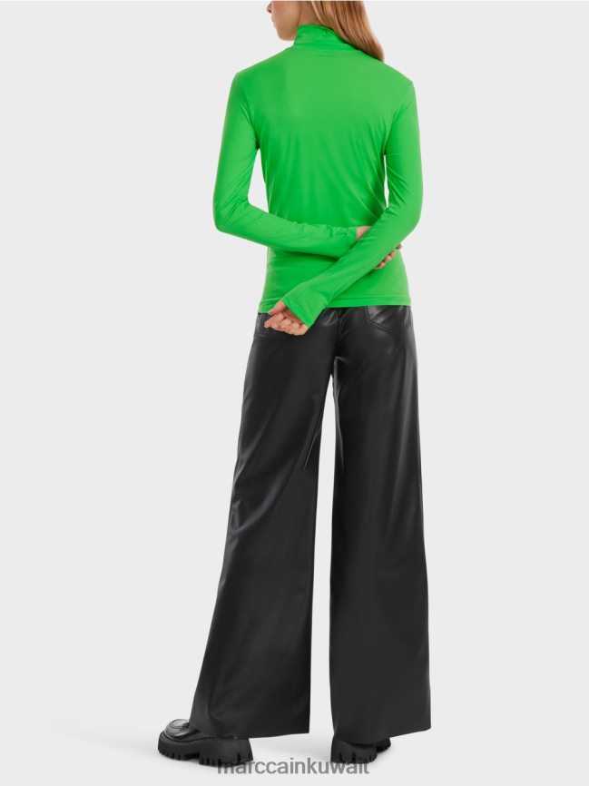 Marc Cain تي شيرت برقبة دائرية LVN0D61253 ملابس التفاح الأخضر الداكن