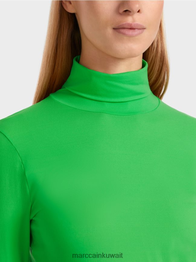 Marc Cain تي شيرت برقبة دائرية LVN0D61253 ملابس التفاح الأخضر الداكن