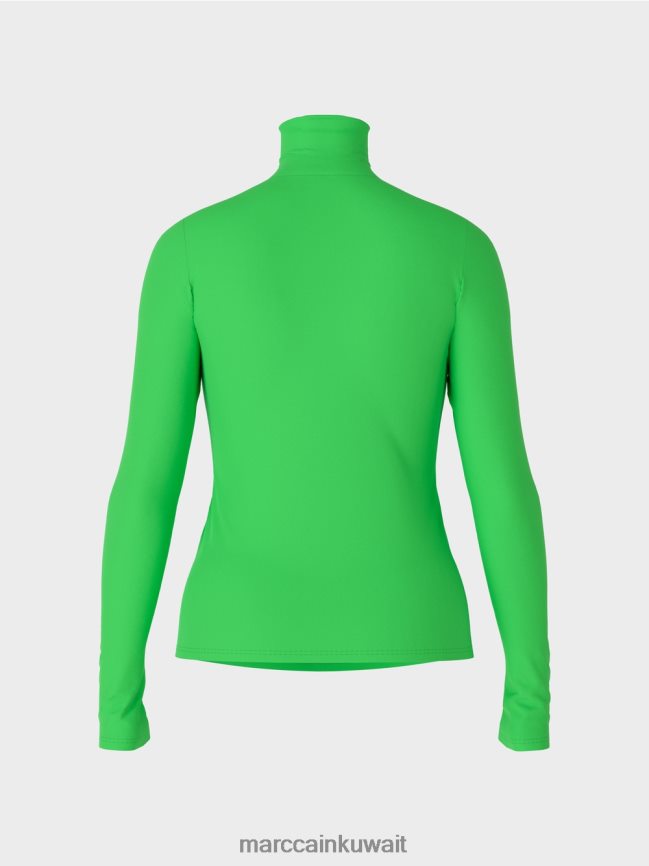 Marc Cain تي شيرت برقبة دائرية LVN0D61253 ملابس التفاح الأخضر الداكن