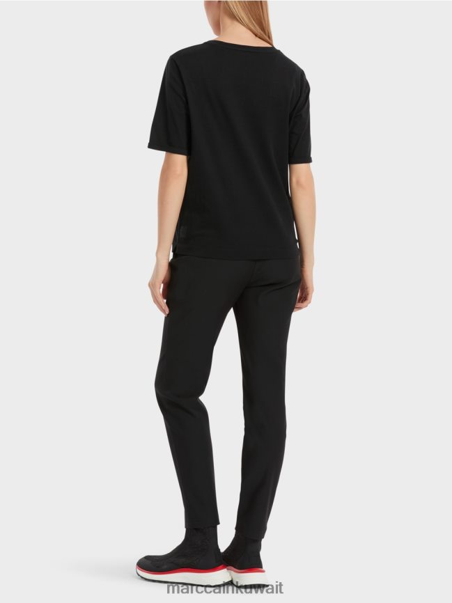 Marc Cain تي شيرت مع زين LVN0D61262 ملابس أسود