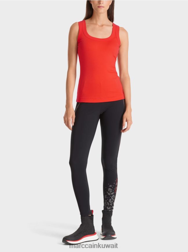 Marc Cain جزء علوي من القطن بدون أكمام LVN0D61269 ملابس كامباري