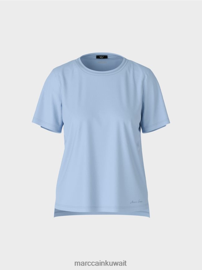 Marc Cain تيشيرت بياقة دائرية واسعة LVN0D61274 ملابس سماء الصيف المظلمة