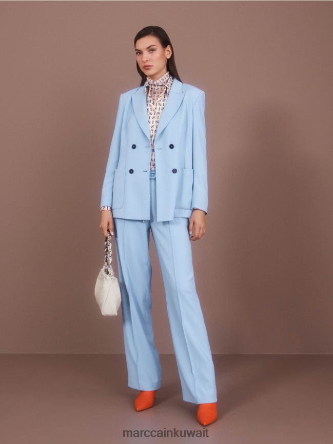 Marc Cain تي شيرت برقبة دائرية يعانق الشكل LVN0D61278 ملابس كريم غامق