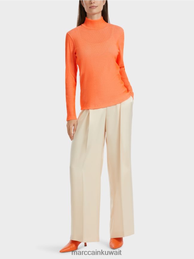 Marc Cain تي شيرت بتصميم مضلع LVN0D61279 ملابس المرجان المشرق