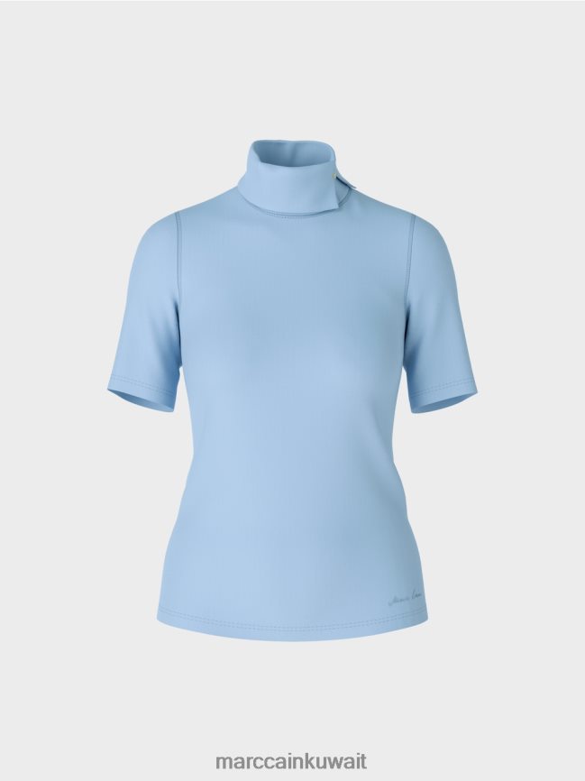 Marc Cain تي شيرت برقبة دائرية LVN0D61283 ملابس سماء الصيف المظلمة