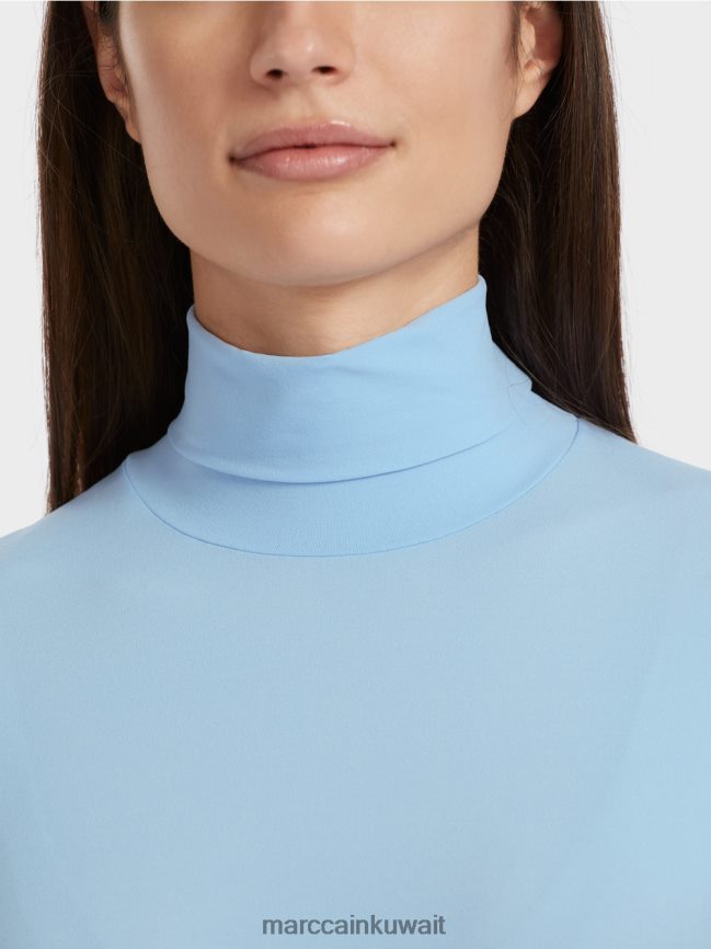 Marc Cain تي شيرت برقبة دائرية LVN0D61288 ملابس سماء الصيف المظلمة