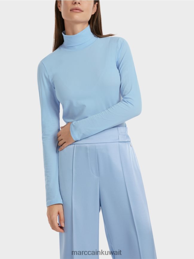 Marc Cain تي شيرت برقبة دائرية LVN0D61288 ملابس سماء الصيف المظلمة