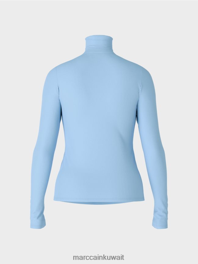 Marc Cain تي شيرت برقبة دائرية LVN0D61288 ملابس سماء الصيف المظلمة