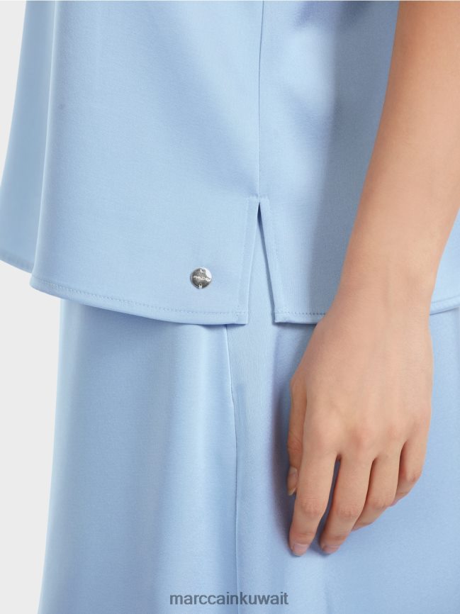 Marc Cain أعلى مع سلسلة نحيلة LVN0D61289 ملابس سماء الصيف المظلمة